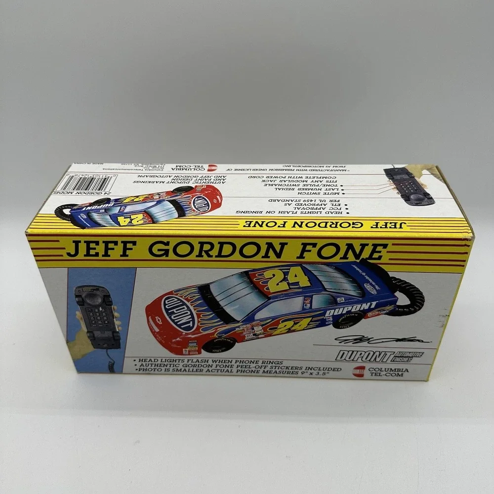 Columbia Tel-Com 1998 Jeff Gordon Fone #24 Racing Car Telephone w/ Box Phone